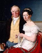 Greve Preben Bille-Brahe og hans anden hustru Johanne Caroline, fodt Falbe Christoffer Wilhelm Eckersberg